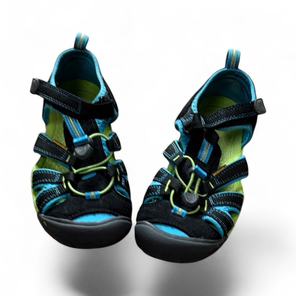 Keen Children’s Aqua Blue, Green & Black Sandals